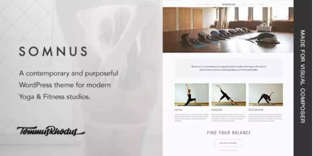 Somnus - Yoga & Fitness Studio WordPress Theme