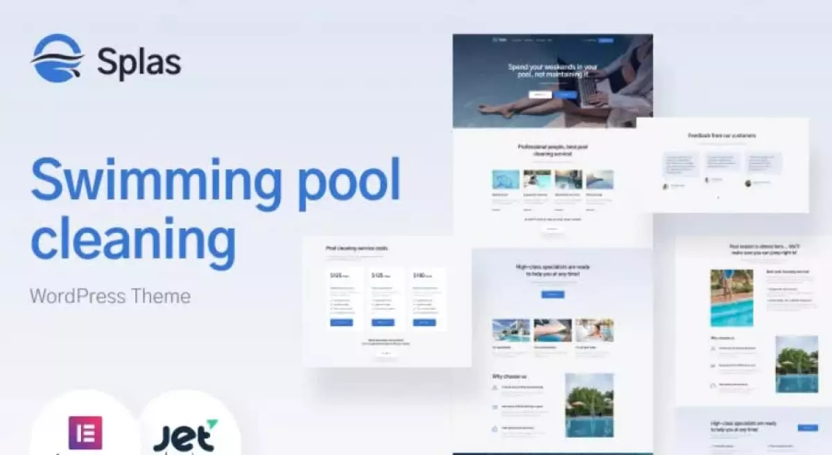 Splas &#8211; Swimming Pool Cleaning WordPress Theme and Maintenance Service