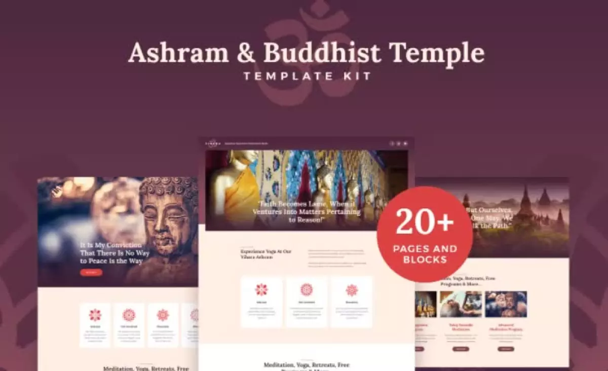 Vihara - Ashram & Oriental Buddhist Temple Elementor Template Kit