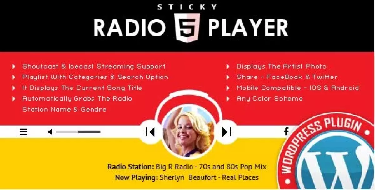 Sticky Radio Player WordPress Plugin - Full Width Shoutcast and Icecast HTML5 Player 3.3.2