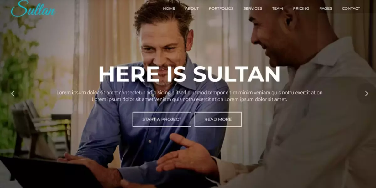 Sultan – One Page Business WordPress Theme