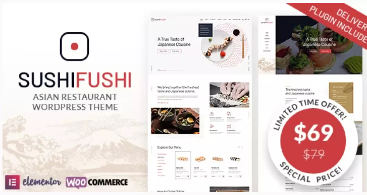 SushiFushi - Japanese &amp; Asian Restaurant WordPress Theme