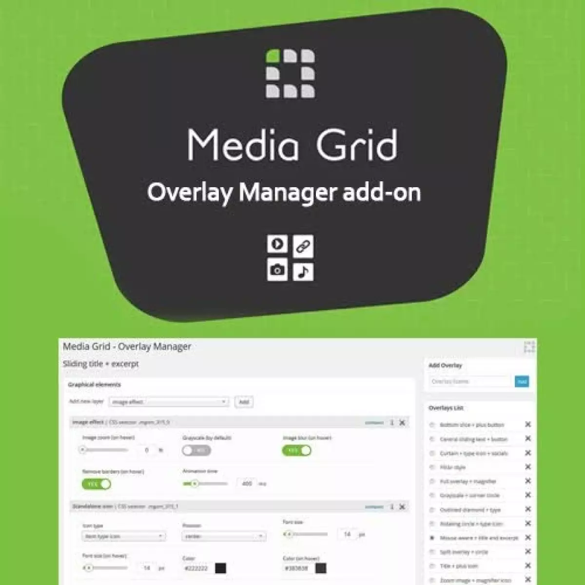 Media Grid - Overlay Manager add-on