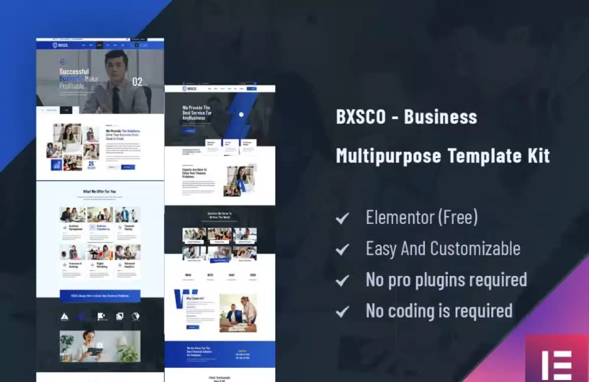 BXSCO - Business Multipurpose Elementor Template