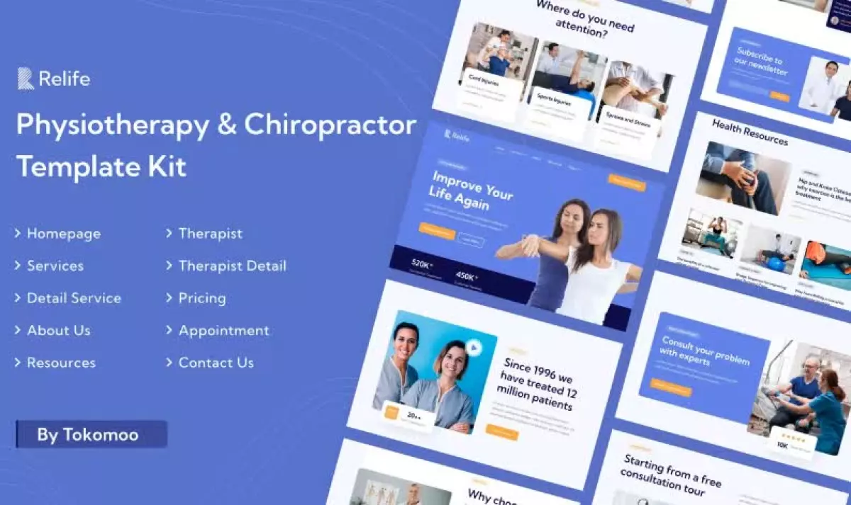 Relife | Physiotherapy & Chiropractor Elementor Template