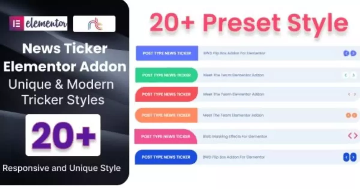 News Ticker Addon For Elementor