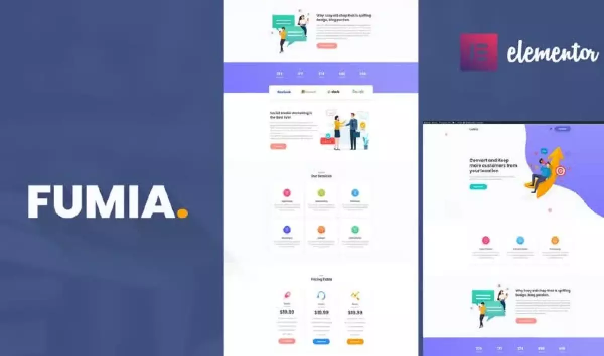 Fumia - Startup Agency Elementor Template