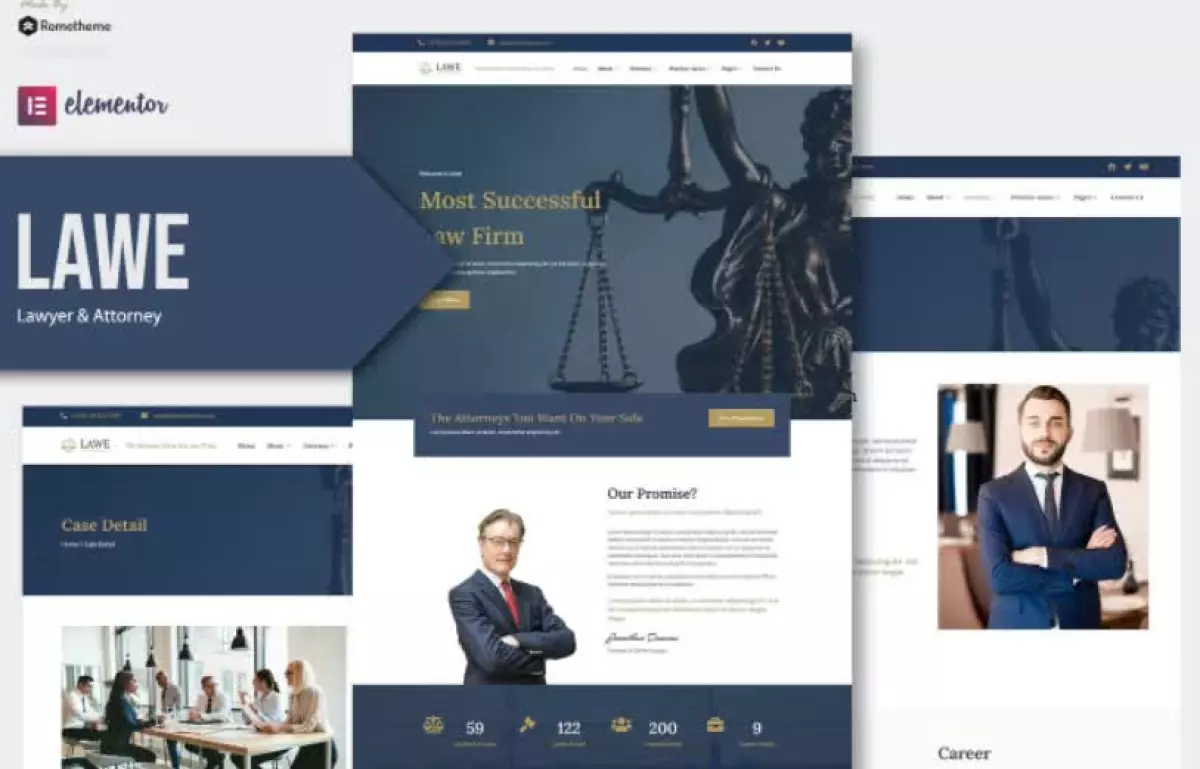 LAWE - Lawyer & Attorney Elementor Template