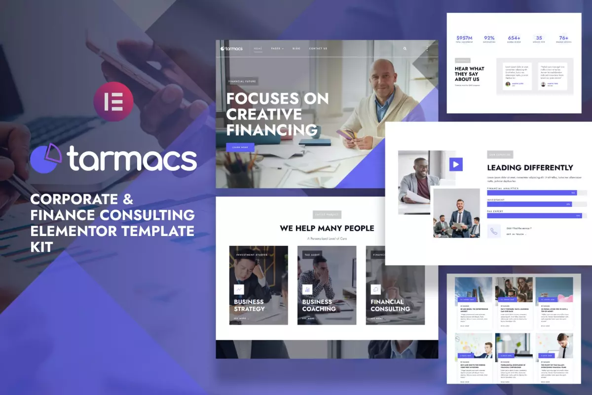 Tarmacs - Corporate &amp; Finance Consulting Template Kit