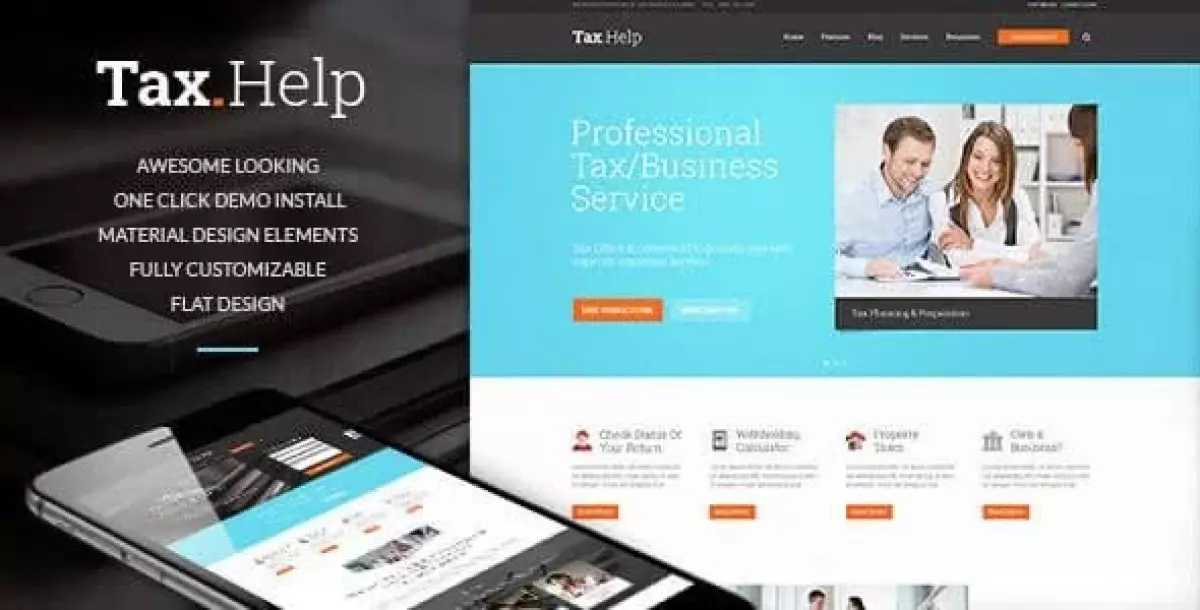 Tax Help - Finance & Business Accounting Adviser WordPress Theme