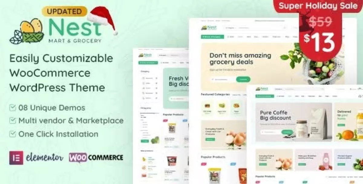 [WISH] Nest - Grocery Store WooCommerce WordPress