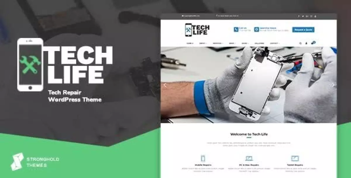 TechLife - Mobile, Tech & Electronics Repair Shop WordPress Theme