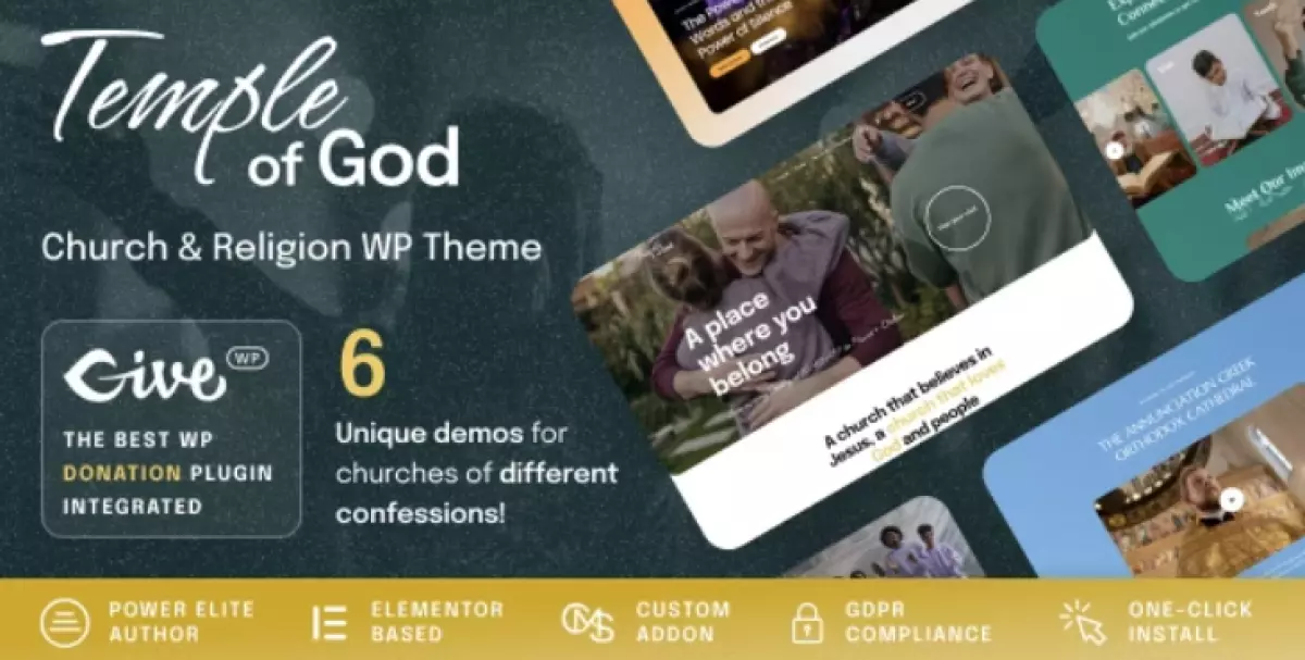 Temple of God - Religion and Church WordPress Theme