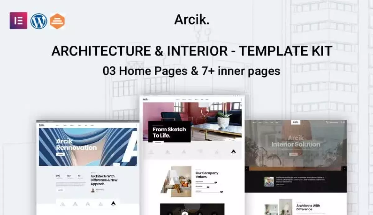 Arcik - Architecture & Interior Elementor Template