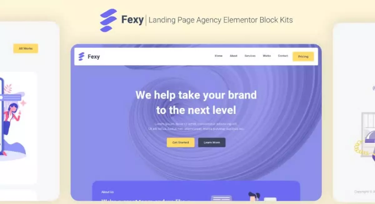 Fexy - Agency Landing Page Elementor Block