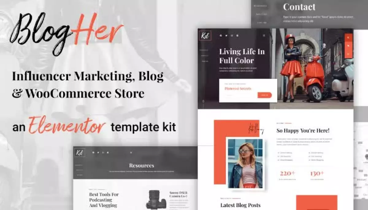 BlogHer - Influencer Marketing Elementor Template