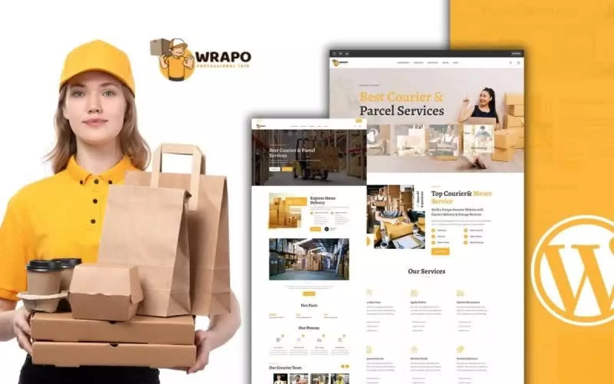 Wrapo Courier And Delivery Service WordPress Theme