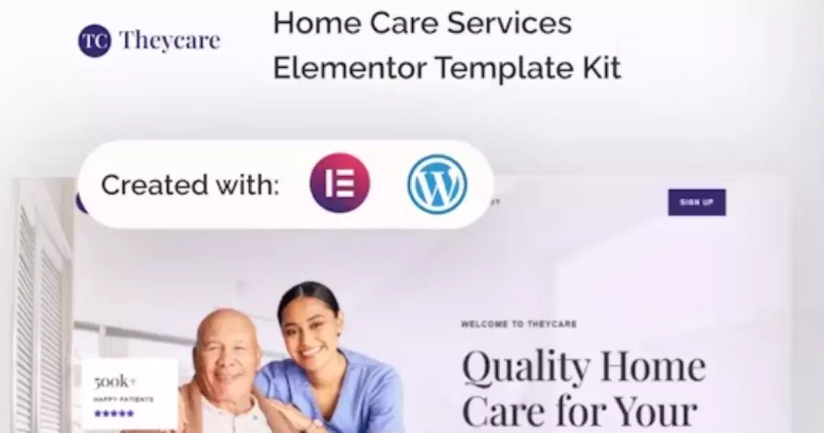 Theycare – Home Care Services Elementor Template Kit