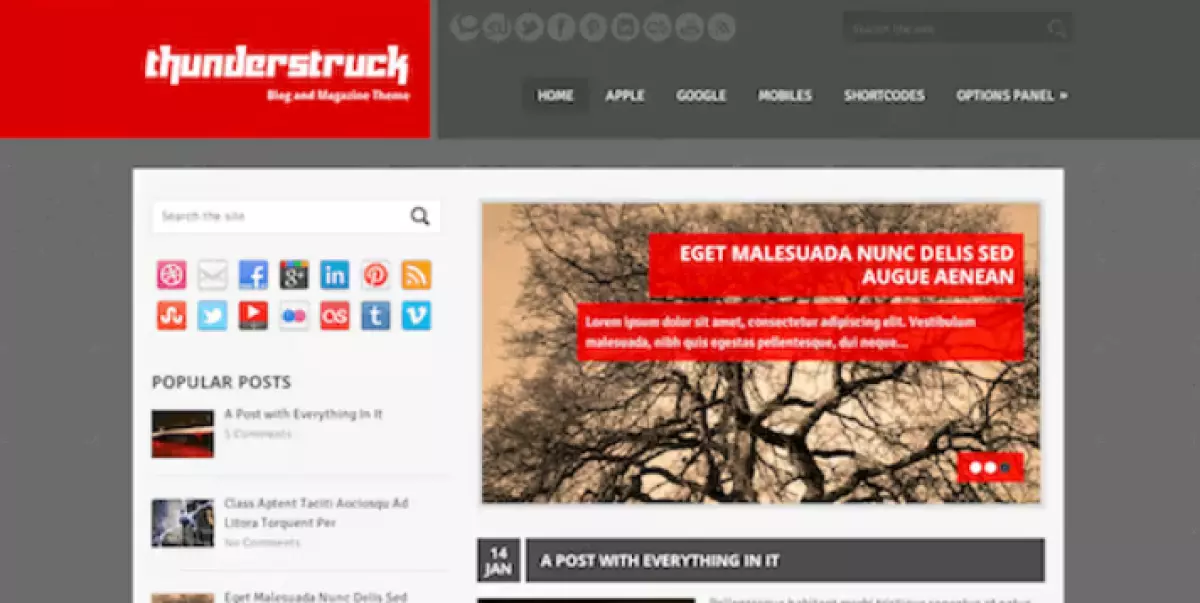 THUNDERSTRUCK  - EYE-CATCHING, COLORFUL WORDPRESS THEME