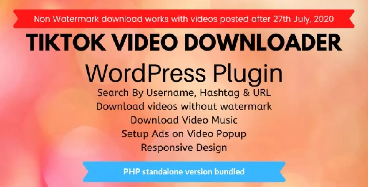 TikTok Video Downloader without Watermark - WordPress Plugin | WordPress