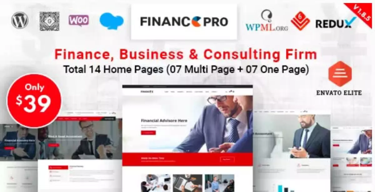 Finance Pro - Business & Consulting WordPress Theme