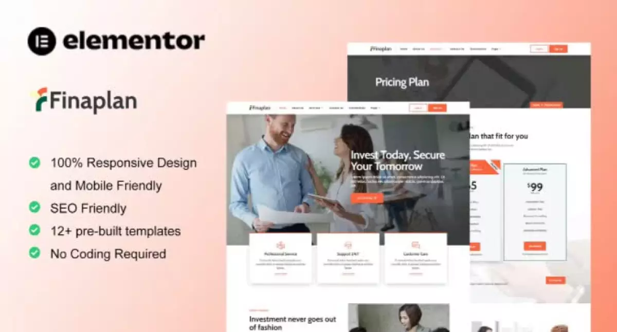 FinaPlan - Finance & Investment Elementor Template