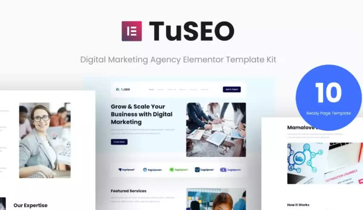 TuSEO - Digital Marketing Agency Elementor Template