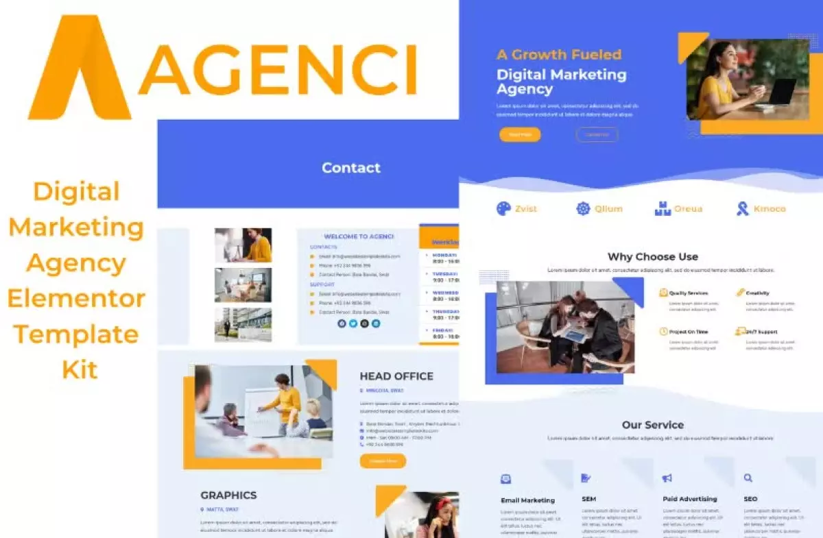 Agenci - Digital Marketing Agency Elementor Template