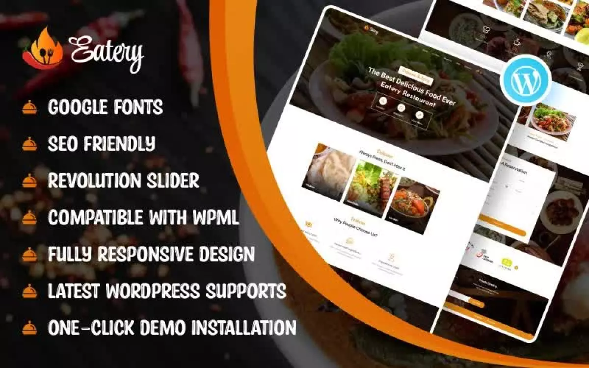 Eatery - Restaurant WordPress Theme