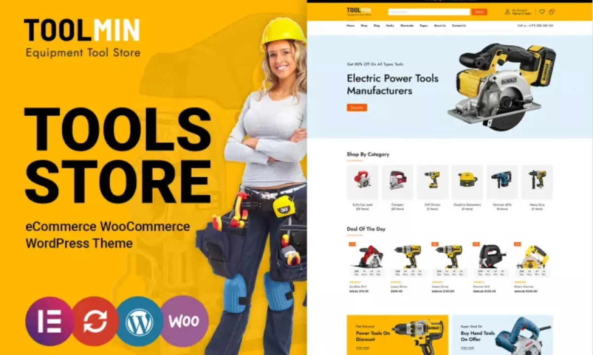 ToolMin - Power Equipment Tools WooCommerce Theme