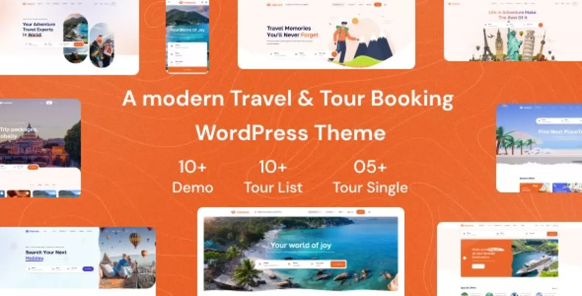 Tourio - Travel &amp; Tour Booking WordPress Theme