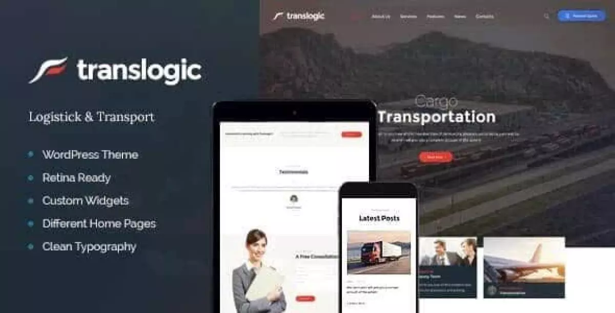 Translogic | Logistics & Shipment Transportation WordPress Theme