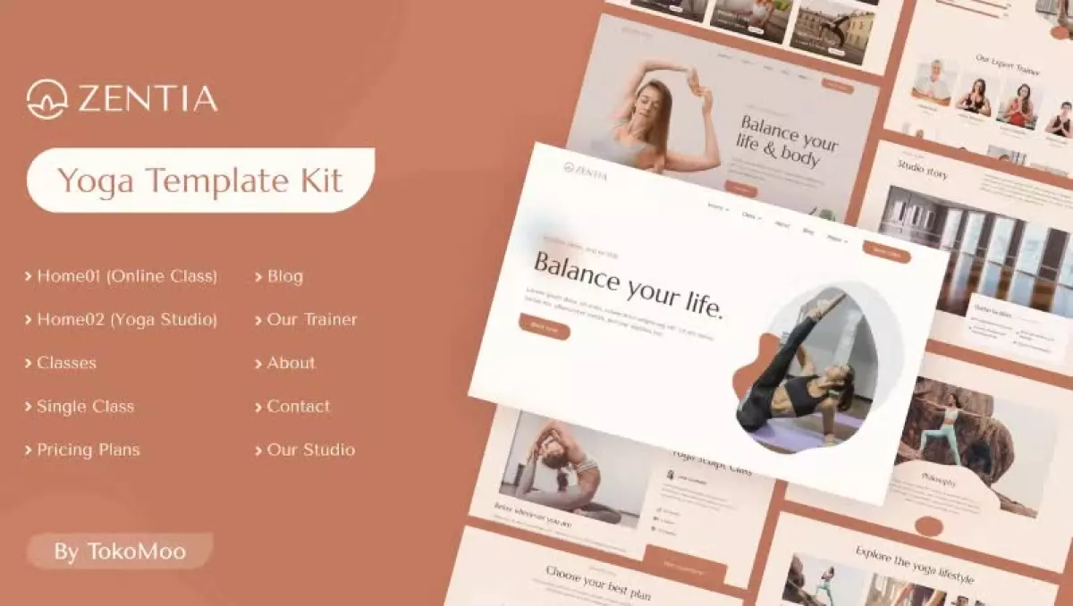 Zentia | Yoga Teacher & Studio Elementor Template