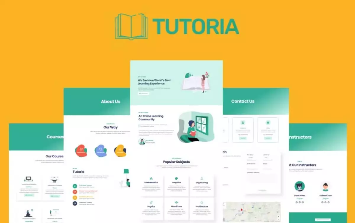 Tutoria - Education & Online Courses Elementor Template