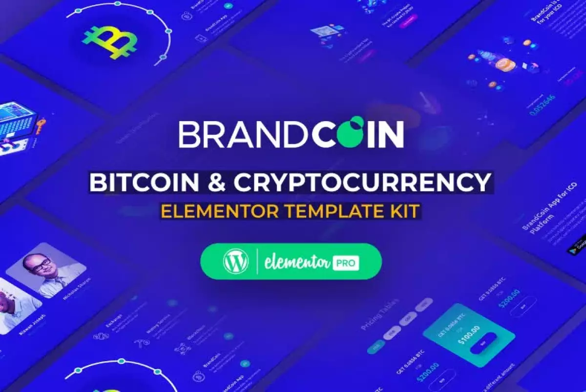 BrandCoin - Cryptocurrency Elementor Template