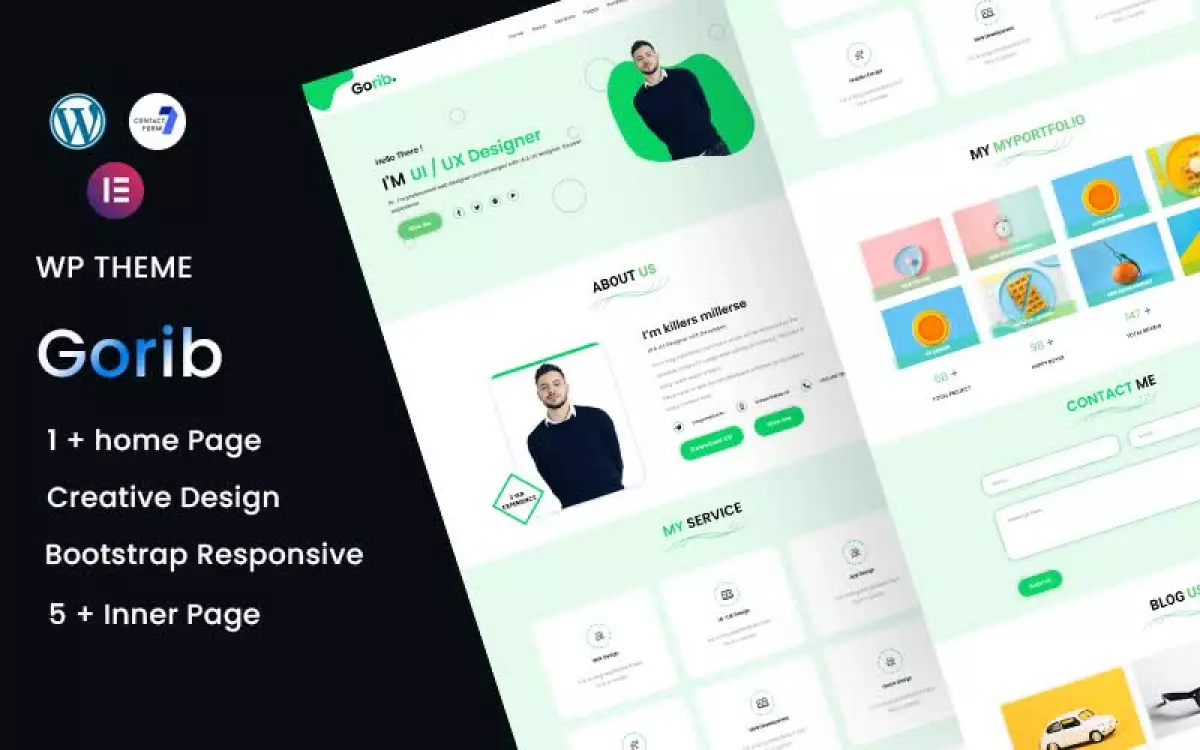 Gorib - Elementor Portfolio Wordpress Theme WordPress Theme