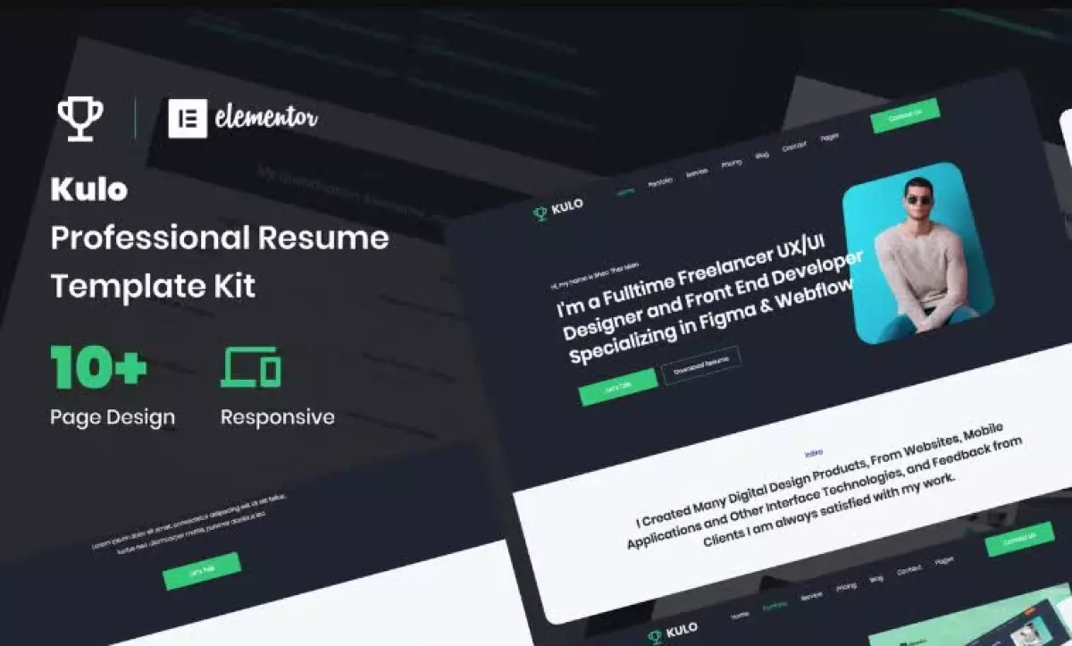 Kulo - Professional Resume Elementor Template