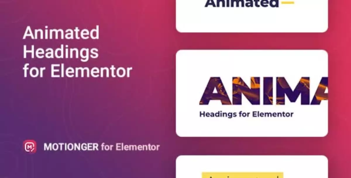 Motionger - Animated Heading for Elementor