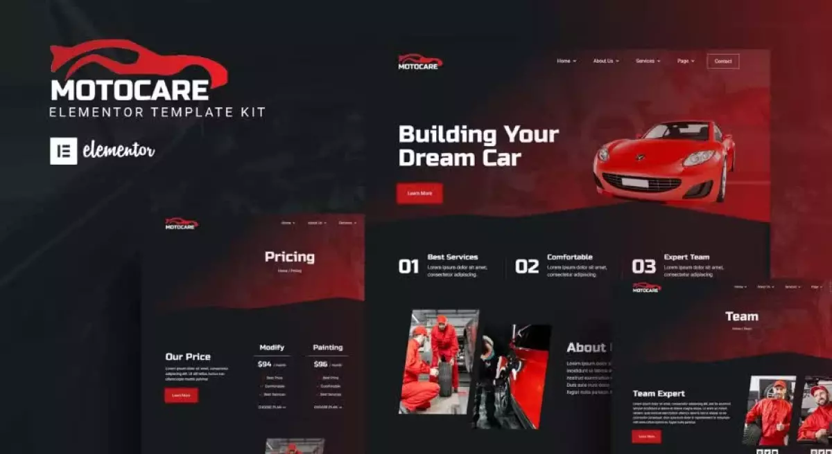 Motocare - Automotive Elementor Template