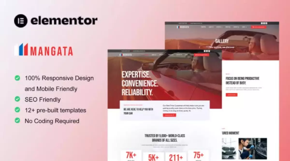 Mangata - Car Painting & Repair Elementor Template