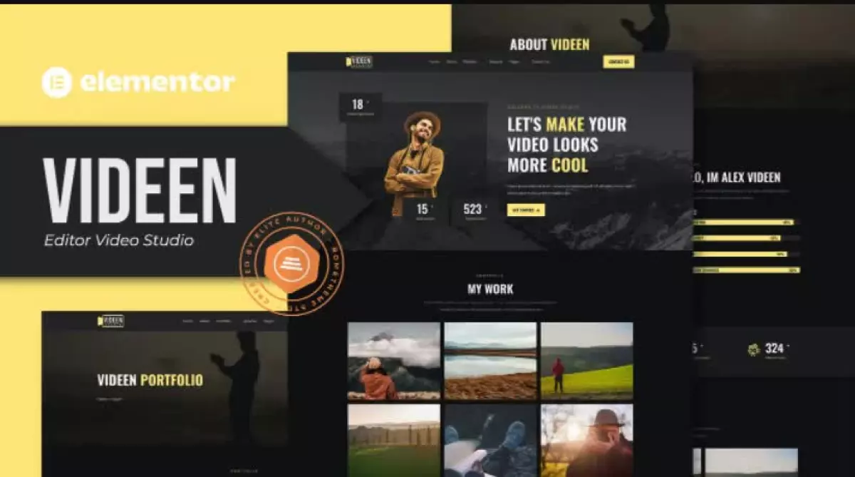 Videen - Video Editor Studio Elementor Template