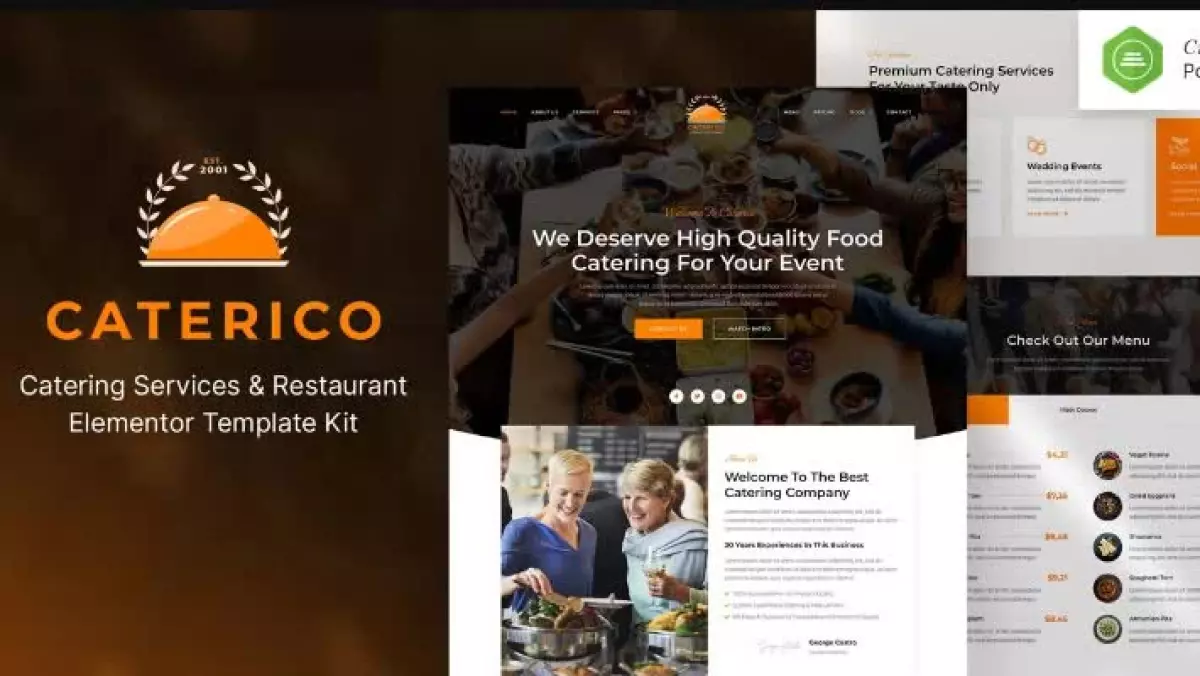 Caterico – Catering Services & Restaurant Elementor Template