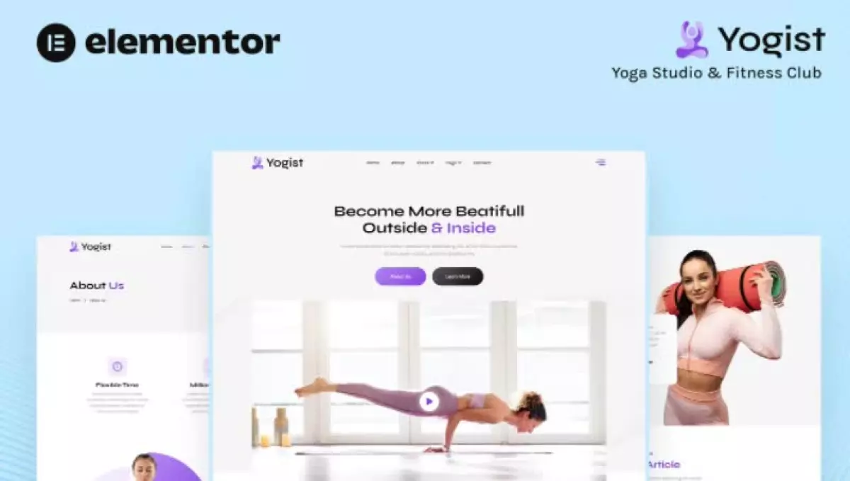 Yogist – Yoga Studio & Fitness Club Elementor Template