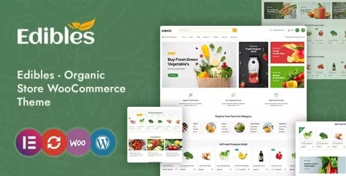 [WISH] Edibles - Organic &amp; Food Store Elementor WooCommerce