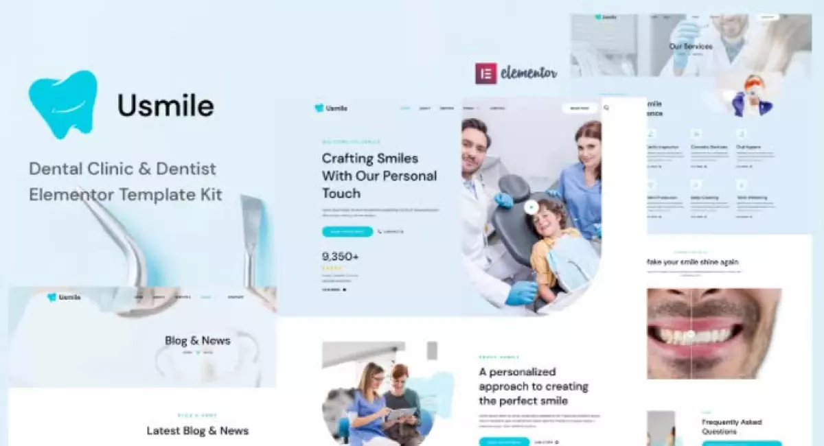 Usmile - Dental Clinic & Dentist Elementor Template