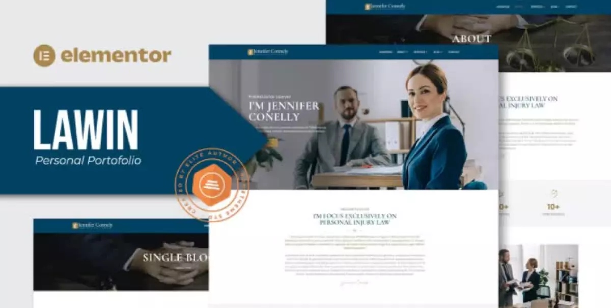 Lawin - Lawyer & Attorney Personal Elementor Template