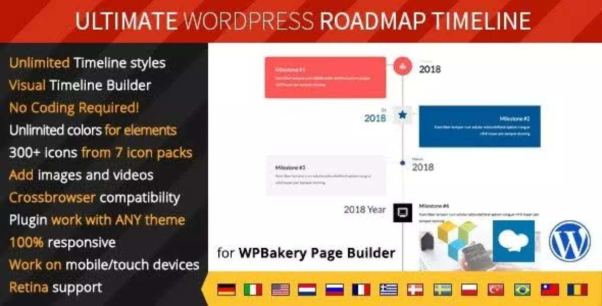 Ultimate Roadmap Timeline – Responsive WordPress Timeline plugin