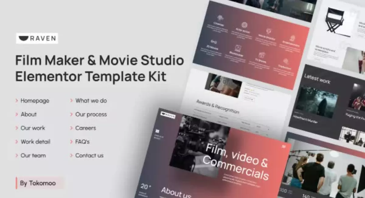 Raven | Film Maker & Movie Studio Elementor Template