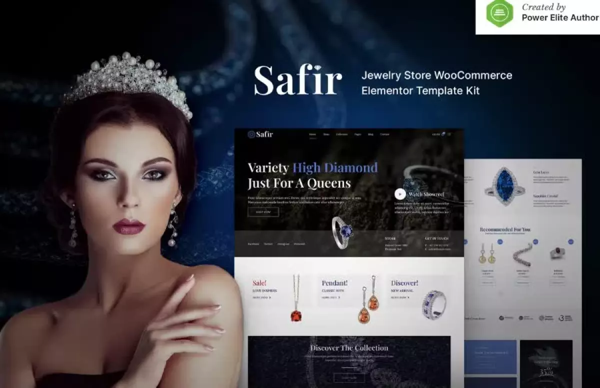 Safir – Jewelry Store WooCommerce Elementor Template