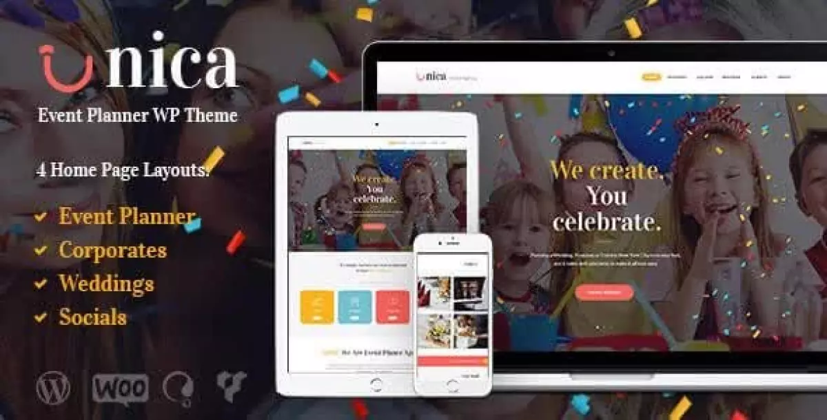 Unica - Event Planning Birthday & Wedding Agency WordPress Theme 1.4.1